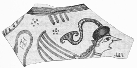 No. 35. Fragment of a second painted Vase, from the Trojan Stratum.  (From a new Drawing.)