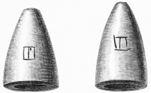 Nos. 145, 146. Two little Funnels of Terra-cotta, inscribed with Cyprian Letters (3 M.).